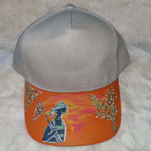 KC Unikat Cap M-004 Einsatzperson und Kitz im Feld auf heller Cap