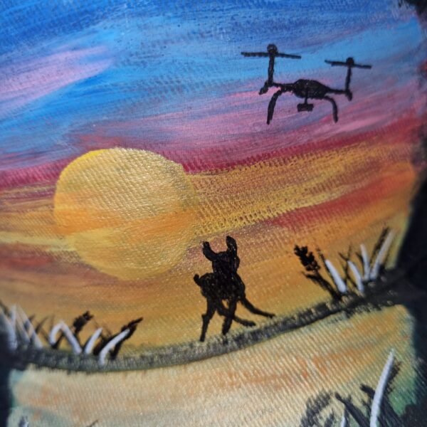 KC Unikat Cap M-023 – Kitz und Drohne im Abendlicht