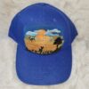 KC Unikat Cap M-021 Kitz und Drohne im Abendhimmel auf blauer Cap