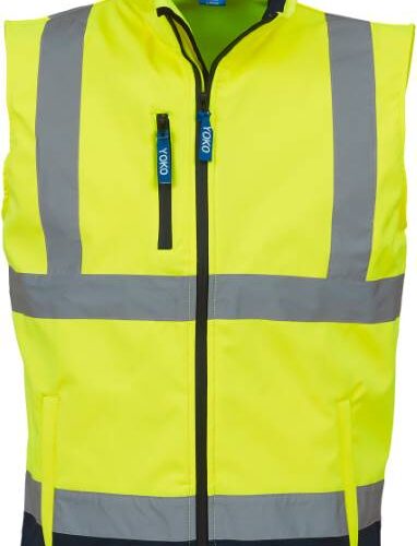 KC Core Warnweste hi vis yellow-navy – Sicherheitsweste mit Reflexstreifen und Kontrastdesign