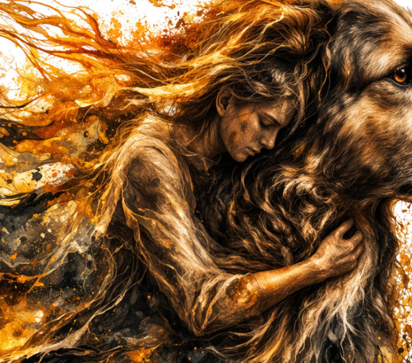 Detail Hund Verbundenheit Motiv