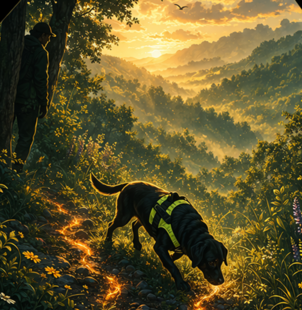 Detail Pfotenmotiv Hunde Trail