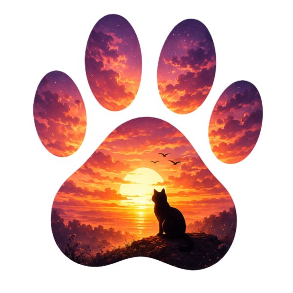 KC Motiv Katze Sonnenaufgang