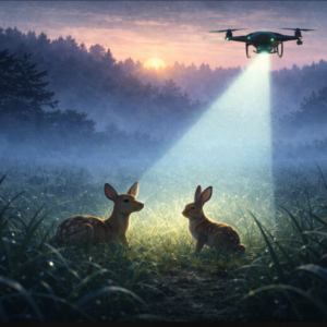 KC Motiv – Rehkitz – Drohne - Abendstimmung Druck gross