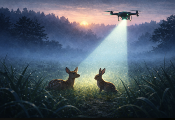 KC Motiv – Rehkitz – Drohne - Abendstimmung Druck gross