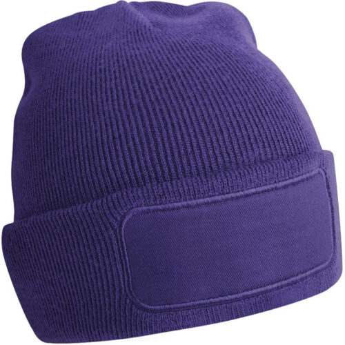 KC Signature Patch Beanie - rechteckig purple