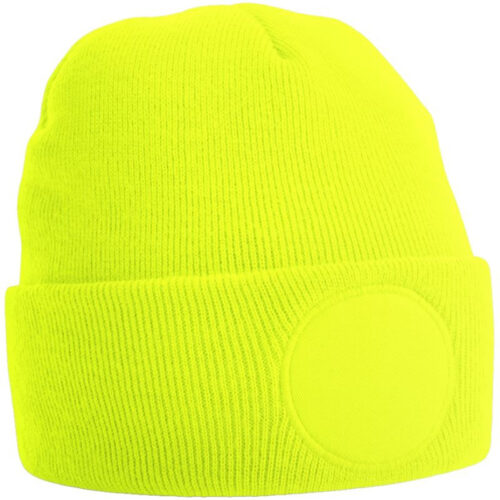KC Signature Patch Beanie rund floureszent yellow