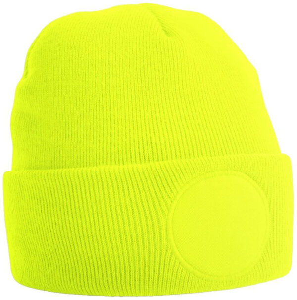KC Signature Patch Beanie rund floureszent yellow